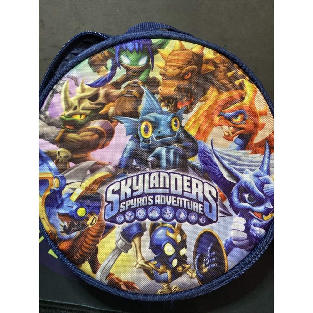 Skylanders Spyro's Adventure Character Carrying Case Bag Round Blue F1